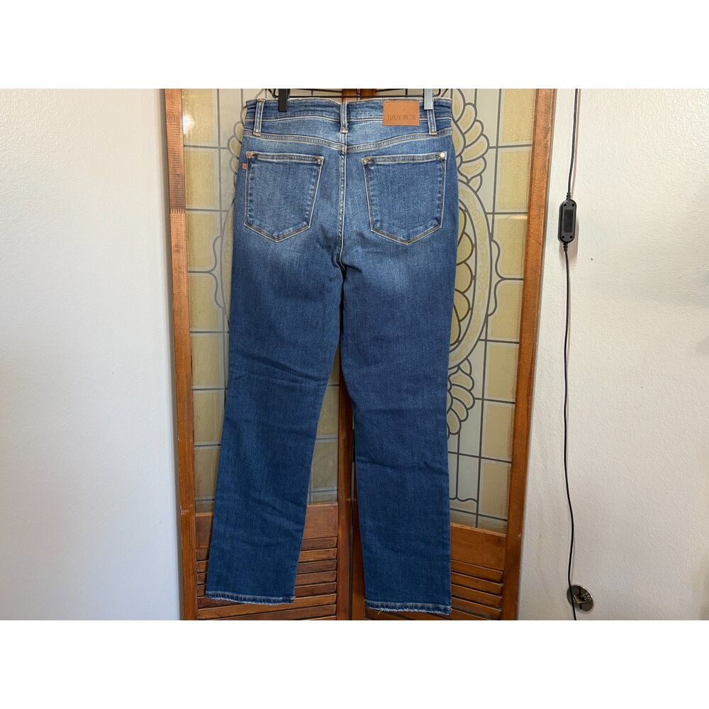 Judy Blue Straight Fit Leg Dark Wash Denim Jeans Style JB82561DK Size 11/30 - Picture 3 of 16
